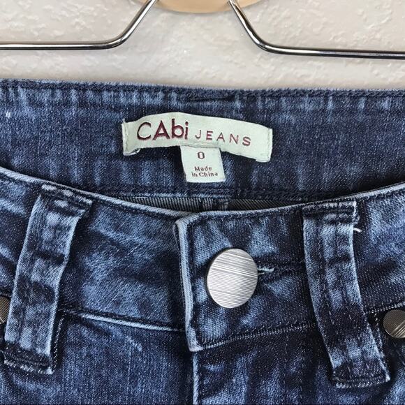 Cabi Jeans #920 Constellation Wash Bleach Dye Skinny Jeans Size 0 - Picture 8 of 8